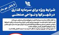 بسته حمایتی برای سرمایه گذاری در شهرکها و نواحی صنعتی ابلاغی از سازمان صنایع کوچک