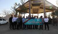 حضور کارکنان شرکت شهرک‌های صنعتی استان یزد در آیین غبارروبی و عطرافشانی گلزار شهدای خلدبرین